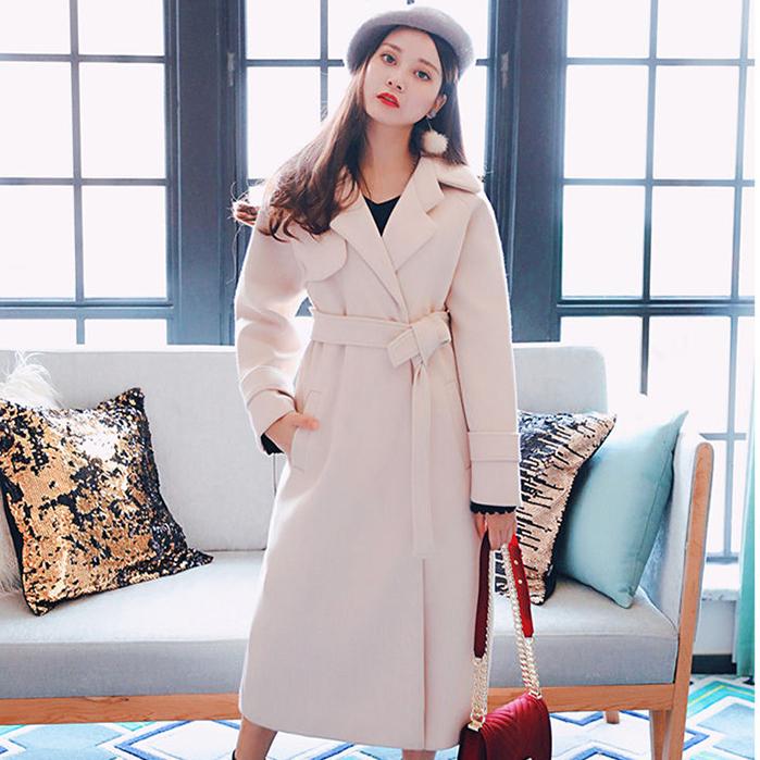 Longfeng Mid-length Woolen Women's Coat Autumn and Winter Student Fashion Woolen Coat