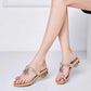 Size 34-41 Summer Women Outdoor Flat Bohemian Beach Flip Flops Wear-resistant Non-slip Office Lady Waterproof Diamond Sandals
