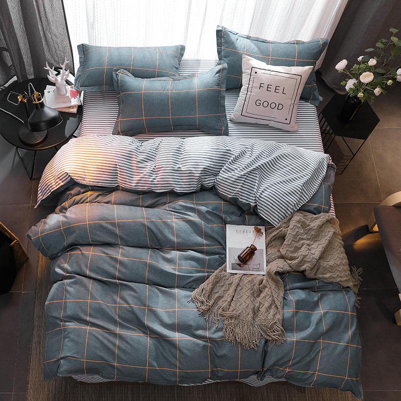 Black And White Stripes Bedding Sets Geometry Soft Bed Sheet Pillowcase &Duvet Cover Se
