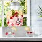 Glass Water Dispenser with Faucet Coke Bucket Storage Jar Glass Drink Dispenser