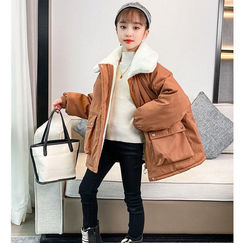 Girls' Cotton-padded Jacket Winter Style To Overcome Girls' Loose Warmth and Windproof Thick Padded Jacket