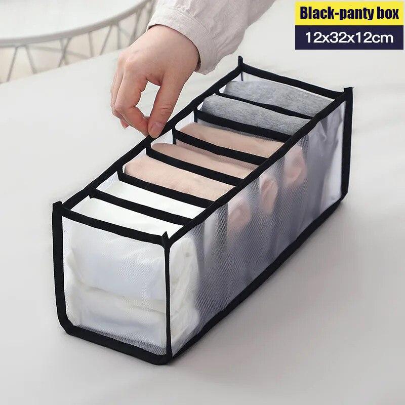 Underwear Storage Organizer for Clothes Separated Socks Shorts Bra Storage Boxes Dormitory Closet Organizer Drawer Washable