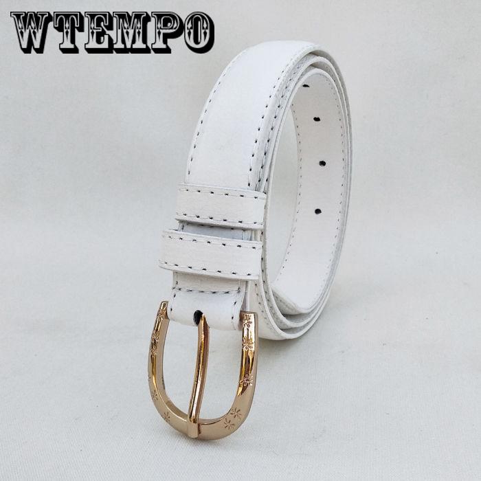 Fashion leather belts for women stitching up thin belt woman Pin buckle strap female High quality