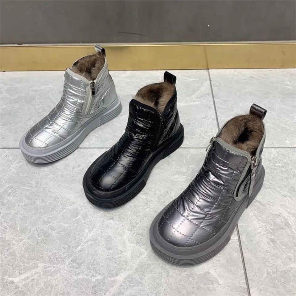 2021 Winter Non-slip and Velvet Warm High-top One-step All-match Short Boots