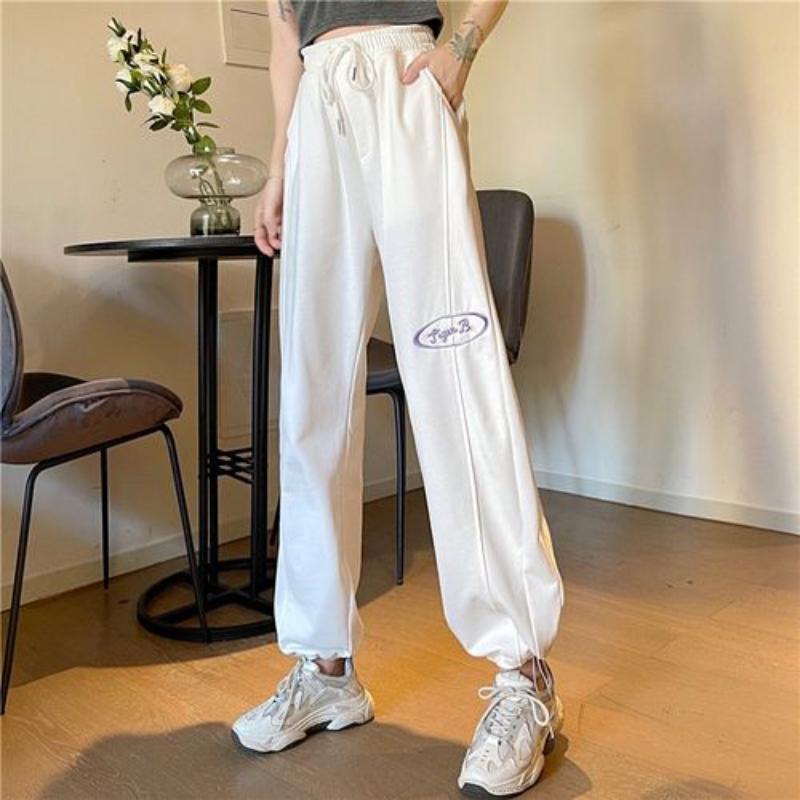 Sports Casual Pants Women's Wide-leg Loose-fitting Feet INS Trend All-match Casual Pants Student Women's Health Pants