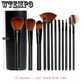 12Pcs Professional Eyes Makeup Brushes Set Wood Handle Eyeliner Blending Powder Smudge Brush