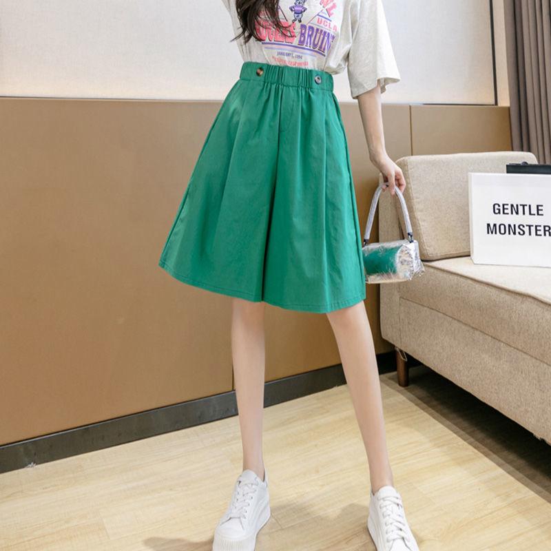 Thin Section Five-point Pants Women's Summer High Waist Pants Skirt Loose Straight Pants Casual Shorts