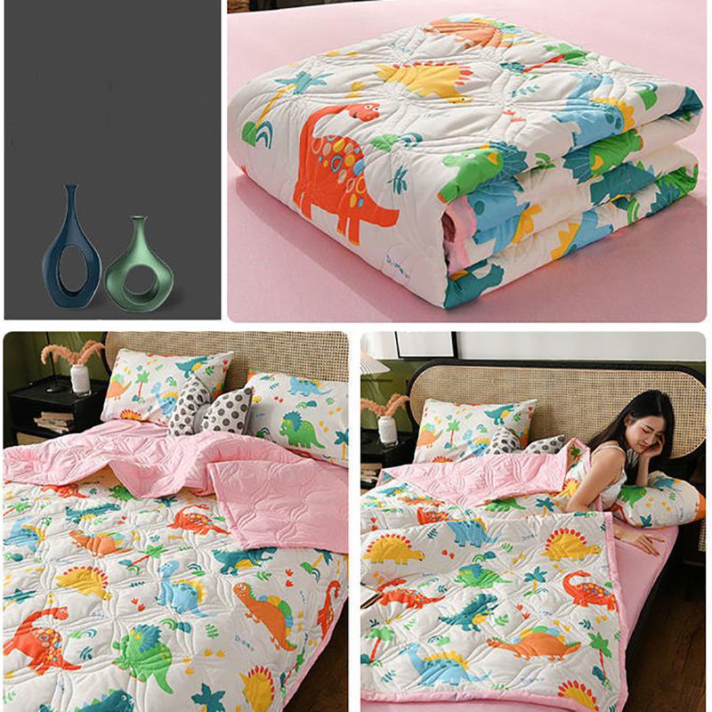 Summer Skin-friendly Thin Printing Air-conditioning Quilt Single Double Washed Cotton Summer Cool Quilt