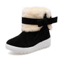 Snow Boots Women's Mid-tube Waterproof Non-slip Winter Plus Velvet Cute Short Boots Thick-soled One Pedal Cotton Shoes