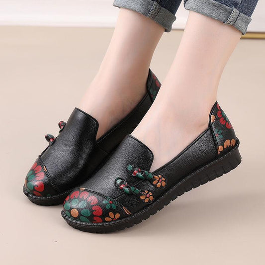 Women's Casual Shoes 2021 Genuine Leather Shoes Woman Loafers Slip-On Flats Ladies