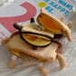 Cute Cartoon Toast Coin Purse Fluffy Messenger Bag Cute Small Bag Wild Mini Bag Girl Student Outing Trip Crossbody Bags