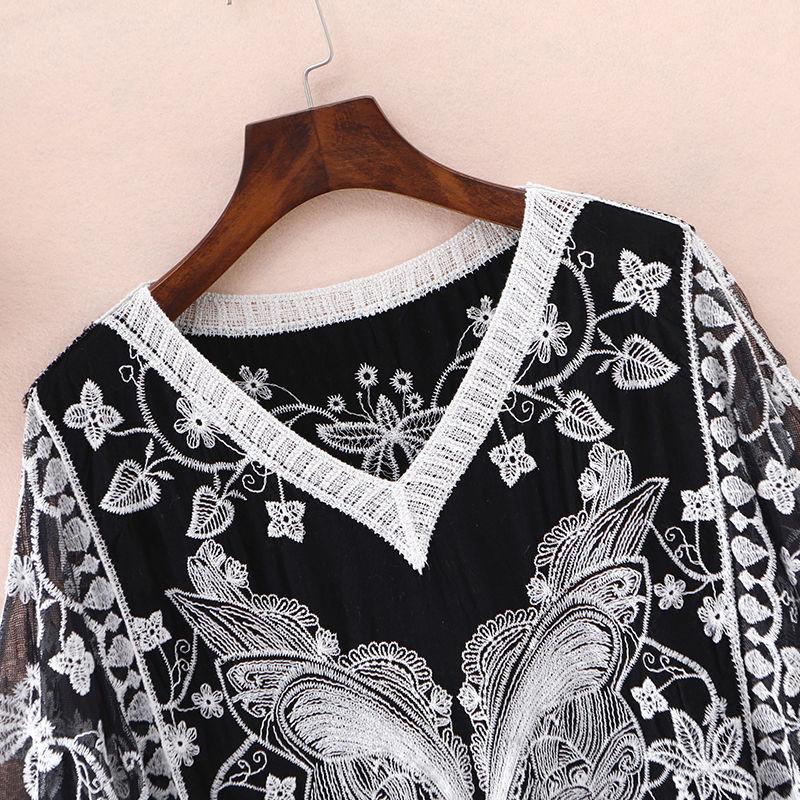 Printing Chiffon Shawl Coat Top Can Be Fitted with Suspender Skirt Women Summer Thin Sun Protection Clothing Short Cardigan