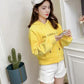 Thin Hooded Character Sweater Women Spring and Autumn All-match Loose Student Clothes