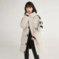 Down Jacket Women's Mid-length High-end Tooling Large Pockets Loose Thickened Coat Winter Warm Drop-shoulder Cotton Clothes Casual Outdoor Jacket