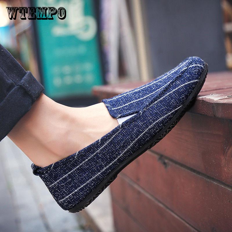 Pair of Shoes New Men's Leisure Pedal Shoes Casual Canvas Shoes Men Loafers Shoes