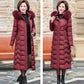 Women's Mid-length Down Jacket Winter Korean Loose Cotton Clothes Casual Hooded Padded Jacket Quilted Jacket