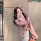 Pofulove Mink Wool Sweater Female Students Loose Autumn Thickened Pullover Knitted Bottoming Shirt