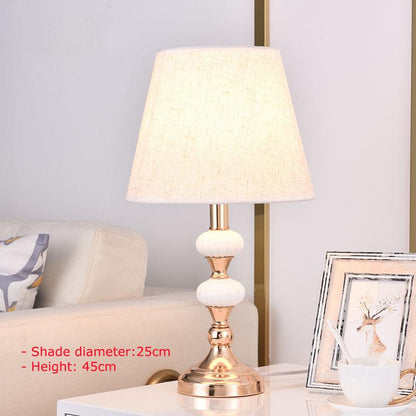 Modern Classical Fabric Crystal Desk Lights Vintage Creative Table Lamp Bedside Home Living Room