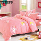 Cotton Bedding Set Pattern Bedclothes Pillowcase Warm Home Bedroom Quilt Duvet Set / Sheets