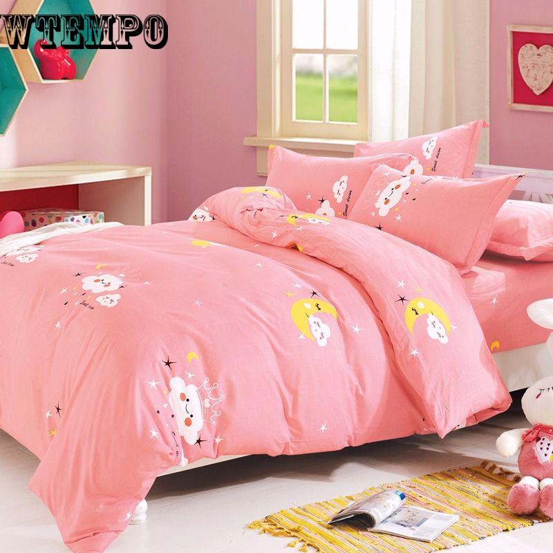 Cotton Bedding Set Pattern Bedclothes Pillowcase Warm Home Bedroom Quilt Duvet Set / Sheets
