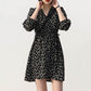 French Retro V-neck Floral Dress Female Spring Summer Temperament Wild Waist Was Thin Short Skirt