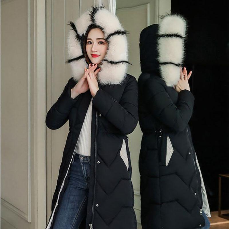 Winter Down Jacket Korean Version of The Waist Was Thinner Down Jacket Thickened Warmth Mid-length Padded Jacket for Women