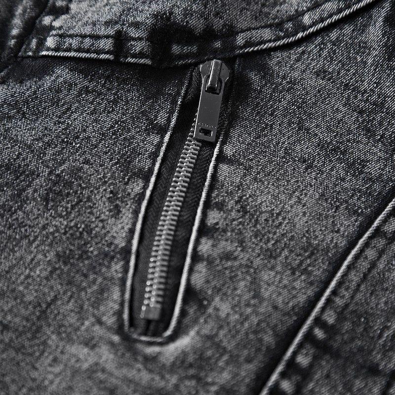 Denim Jacket Men's Korean Style Slim Casual Jacket Men's Autumn and Winter Plus Velvet Thickening Retro Washed Men's Clothing