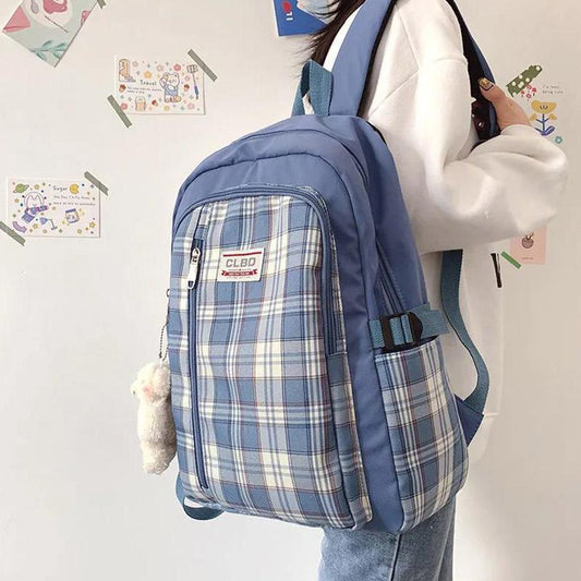 Backpack Female Student Schoolbag Large Capacity Nylon Campus Backpack Female Middle School Student Schoolbag Waterproof Schoolbag