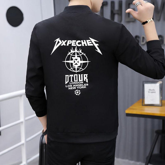 Men's Spring, Autumn and Winter Casual Jacket Trendy Slim Fit Plus Size Top