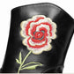 Autumn and Winter Ethnic Embroidered Shoes Plus Velvet Women's Short Boots Thick Heel Warm Women's Cotton Shoes