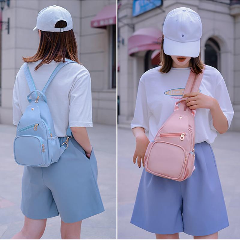 Women's Korean Casual Chest Bag, Chest Messenger Bag, Fashionable Multi-purpose Ladies Small Backpack