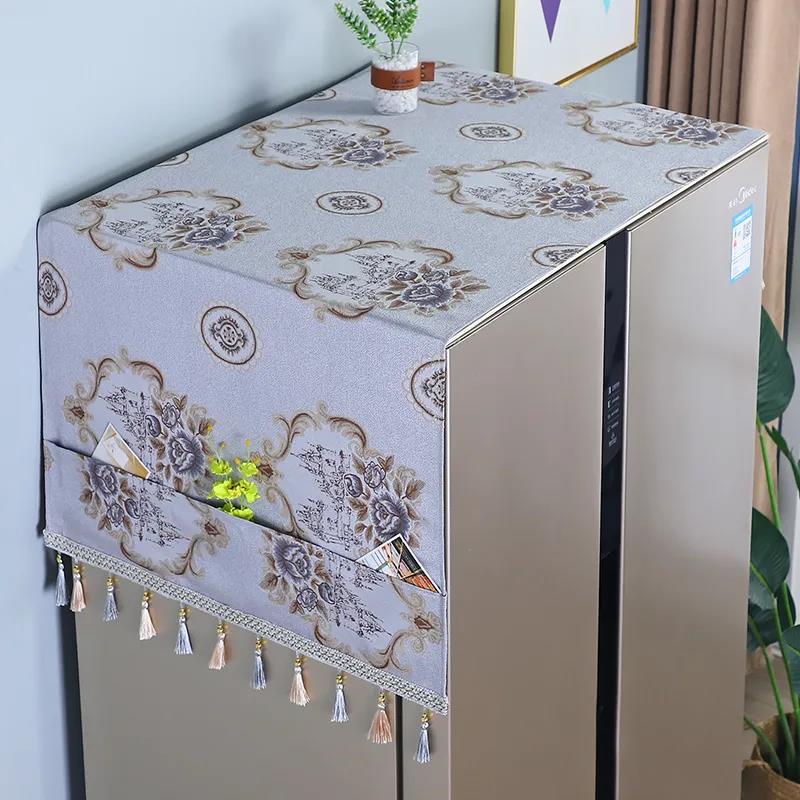 Refrigerator Towel Cover Fabric Waterproof and Oil-proof Thickened Oxford Cloth Cover Universal Refrigerator Towel Cover Cloth