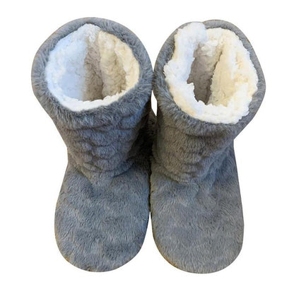 Winter Couple Warm Slippers Non-slip Thicken Plus Velvet Indoor Socks Soft Floor Shoes