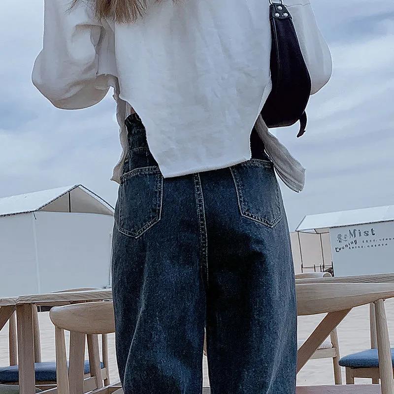 Design Harlan Jeans Female Loose Model High Waist Radish Pants Old Trousers
