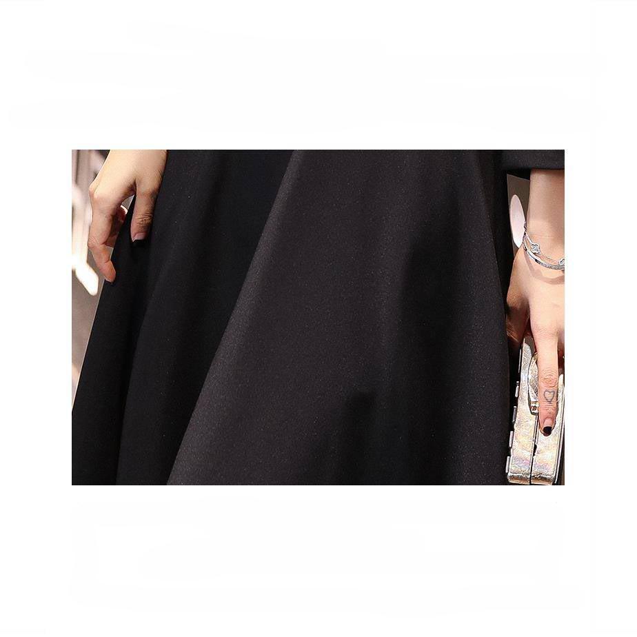Temperament Evening Dress Dress Ladies Ladies Banquet Skirt Noble Black Was Thin A-line Base Skirt
