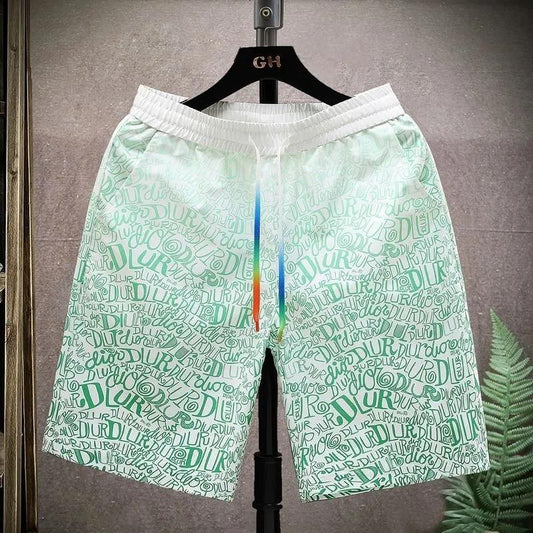 Summer Men's Ice Silk Shorts Thin Five-point Pants Sports Pants Loose Casual Pants Trend Beach Men's Pants