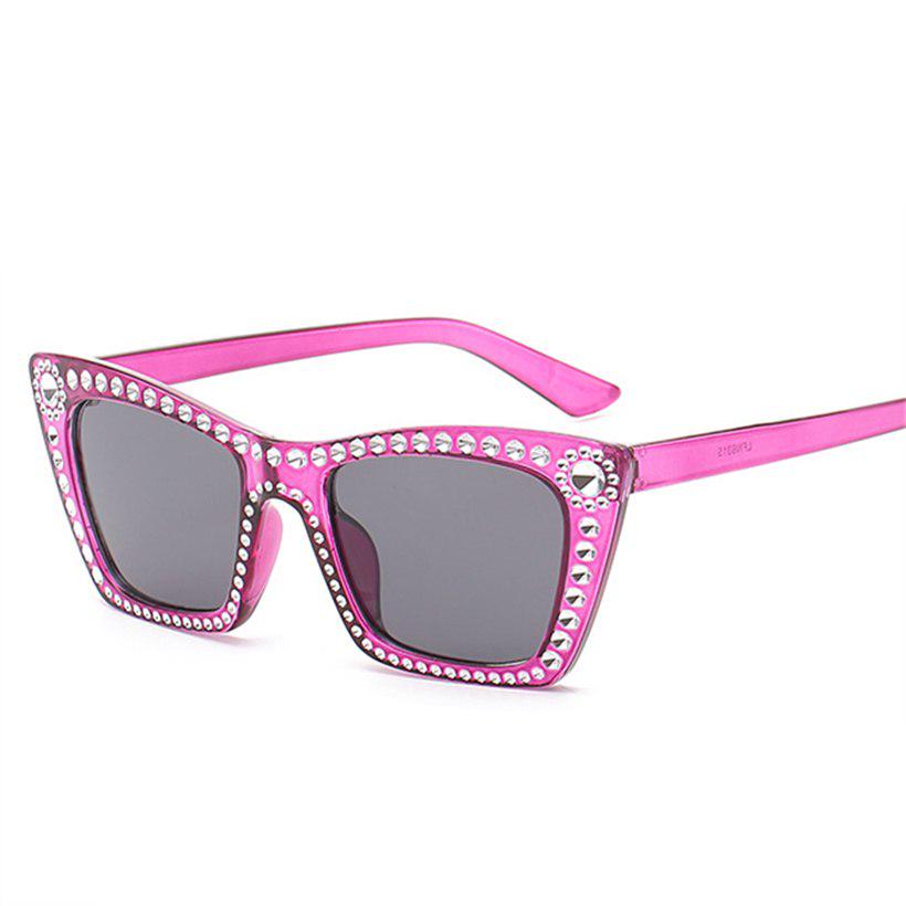 Rectangle Sunglasses Women Fashion Imitation Diamond Sun Glasses luxury Brand Designer Retro Glasses