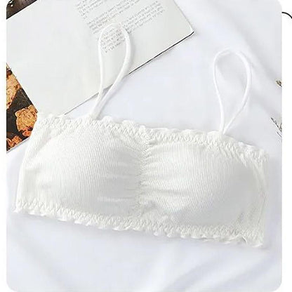 Korean Version Three Row Buckle Gathered Anti Sagging Thin Wrap Chest Wipe Chest Suspender Vest Underwear Women's Wrap Chest Suspender Vest Bra