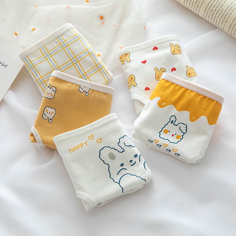 5pc Baby Cartoon Underwear Girls Cotton Briefs Underpant Children Panties Shorts