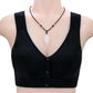 Middle-aged and Elderly Mothers No Steel Ring Front Buckle Cotton Bra Large Size Bra Middle-aged Cotton Underwear Vest-style Thin Section