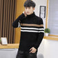 Style for Autumn and Winter Sweater Men's Half-Collar Korean Version Thick Knitted Sweater Line Clothes Imitation Mink Velvet