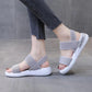 Women's Summer Sandals Soft Bottom Elastic Band Korean All-match Sports Shoes Non-slip Comfortable Sandals Casual Beach Sandals Leisure Solid Color