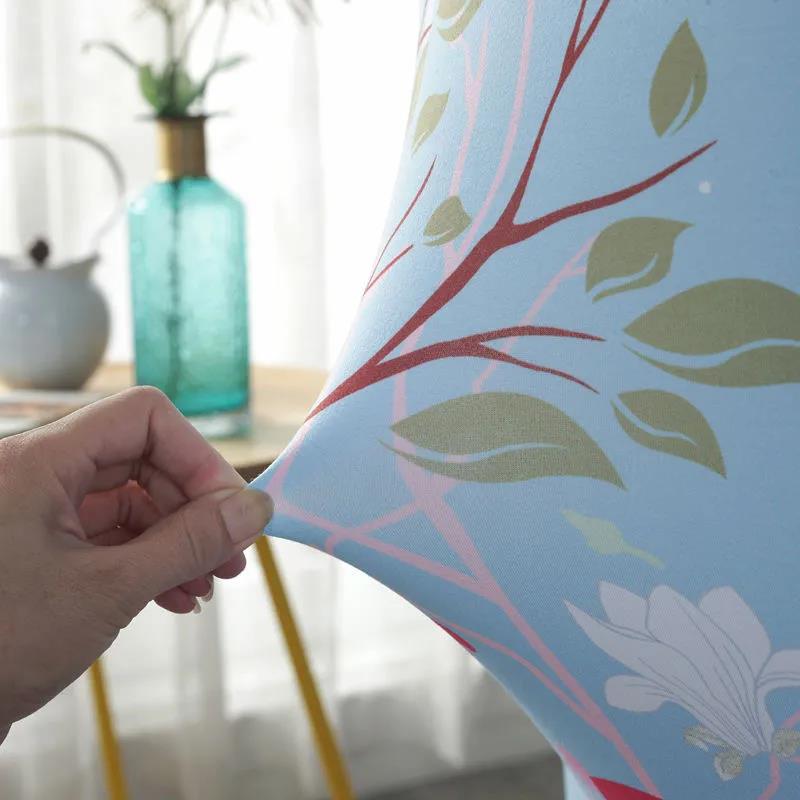Spandex Chair Cover Stretch Home Dining Elastic Floral Print Chair Covers Multifunctional Spandex Elastic Cloth Universal Size
