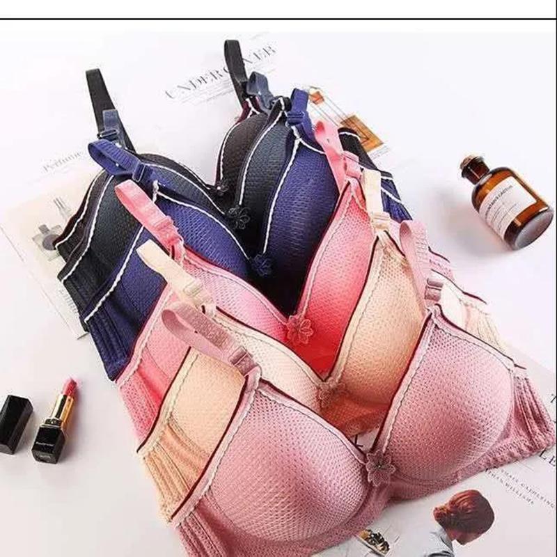 Thin Women's Underwear No Steel Ring Gathered Bra Anti-sagging Breast-feeding Gathered Beautiful Back Breathable Sexy Bra
