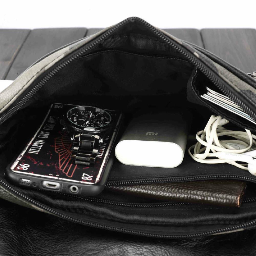 Retro Waist Bag Men Color Matching Mobile Phone Bag Outdoor Leisure Sports Riding Shoulder Bag