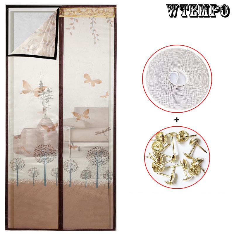 Cute Cartoon Pattern Anti-mosquito Curtain Summer Magnetic Screen Door Mosquito Net