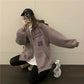 Fleece Thickened Hooded Sweater Women's Winter Loose Lazy Wind Zipper Cardigan Student Jacket Sports Casual Coat