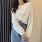 Spring and Autumn Girls' Hooded Sweatshirts Design Short Tops Cross Solid Color Long-sleeved Sweater Women