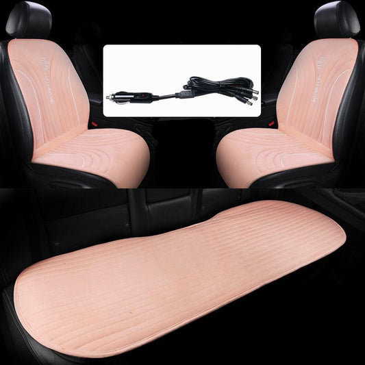China Fu Flocking Car Five-piece Car Electric Heating Cushion Winter Seat Heater Cigarette Lighter Head