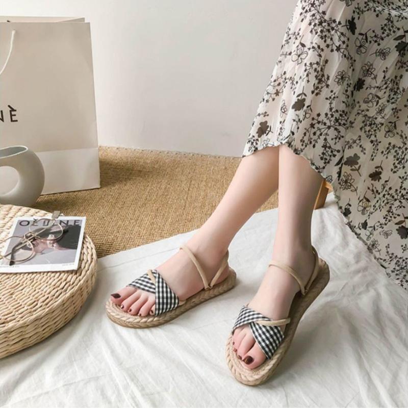 Summer Fashion Flat Sandals and Slippers Simple Versatile Casual Lazy Shoes Outdoor Beach Sandals